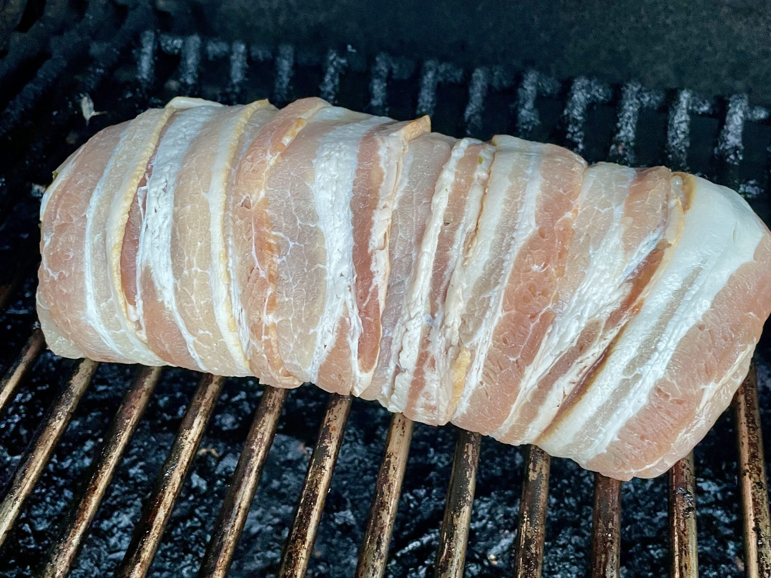 raw bacon wrapped pork tenderloin