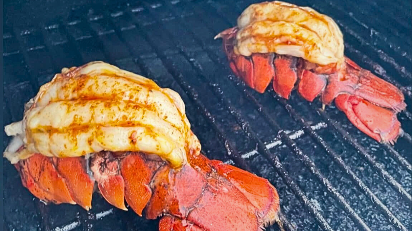 Pellet Grilled Smoked Lobster Tails